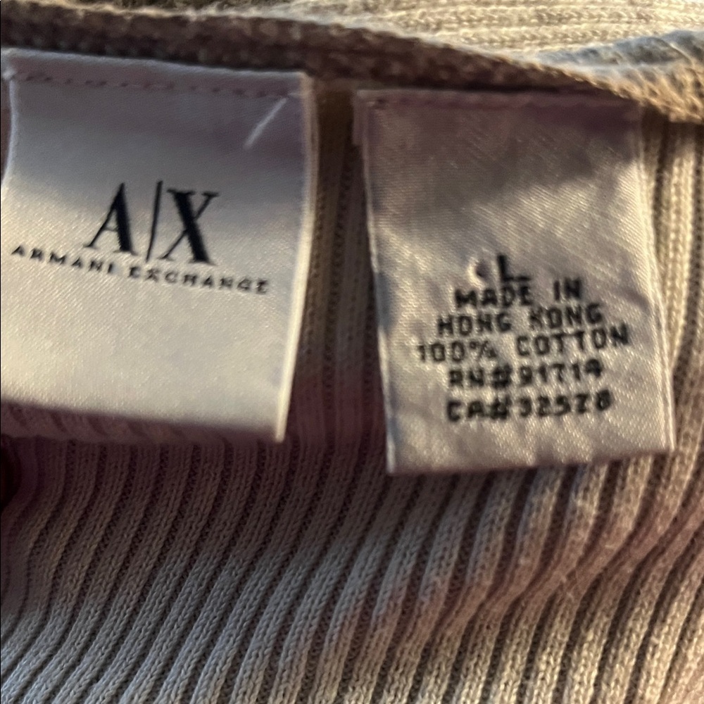 Armani Exchange V-Neck Sweater in Beige - Picture 5 of 5